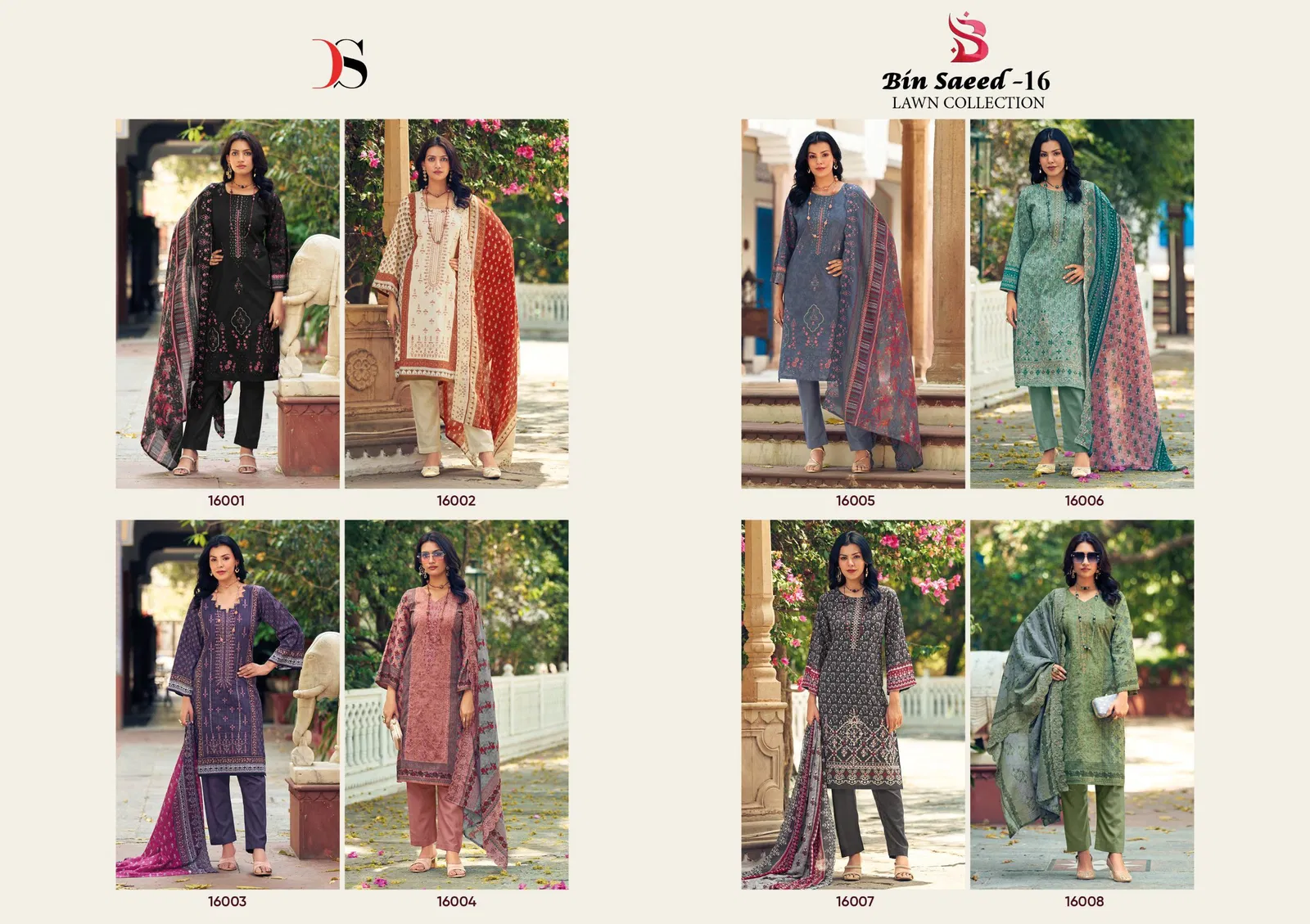 Bin Saeed 16 By Deepsy Pure Cotton Embroidery Online Pakistani Salwar Suits Wholesale